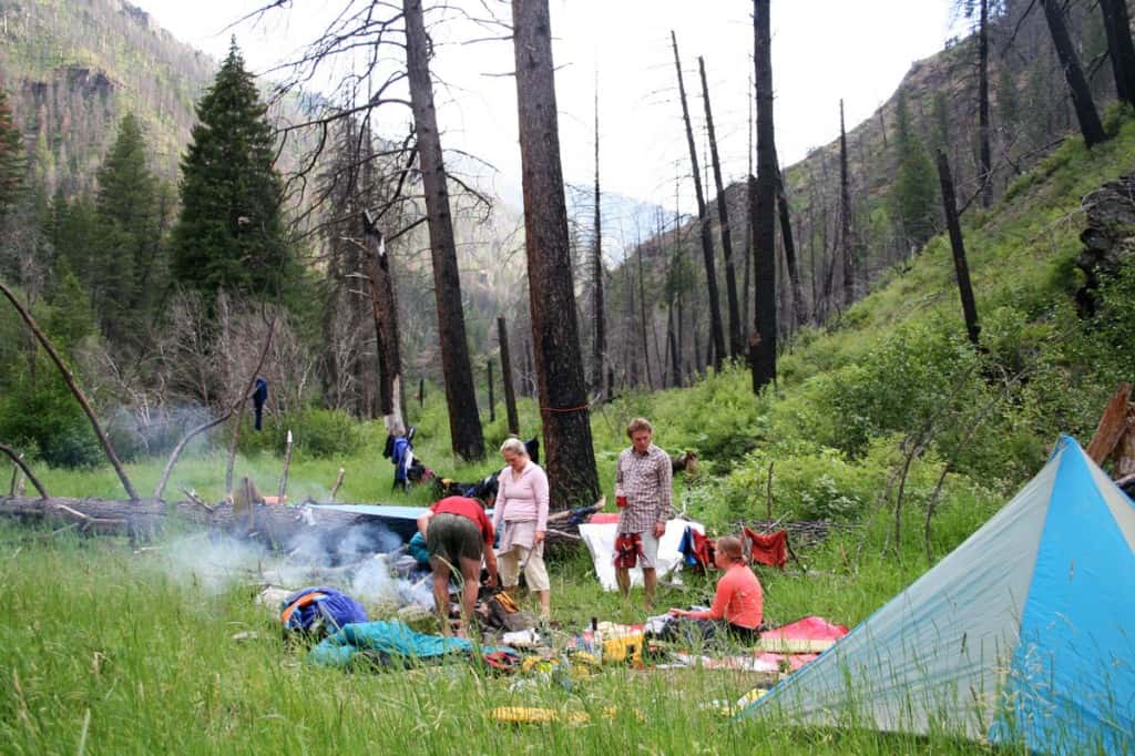 Camping along Big Creek
