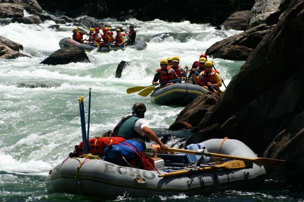 Rafts in Clavey Falls