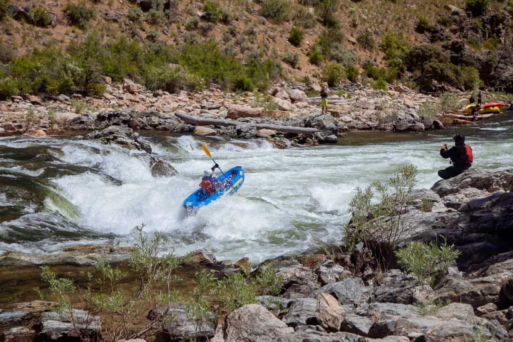 Inflatable Kayak at Tappan Falls at 3 Feet