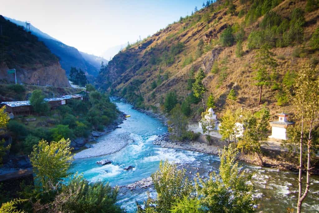 Chhuzom is the confluence of the Paro Chhu and Thimphu Chhu