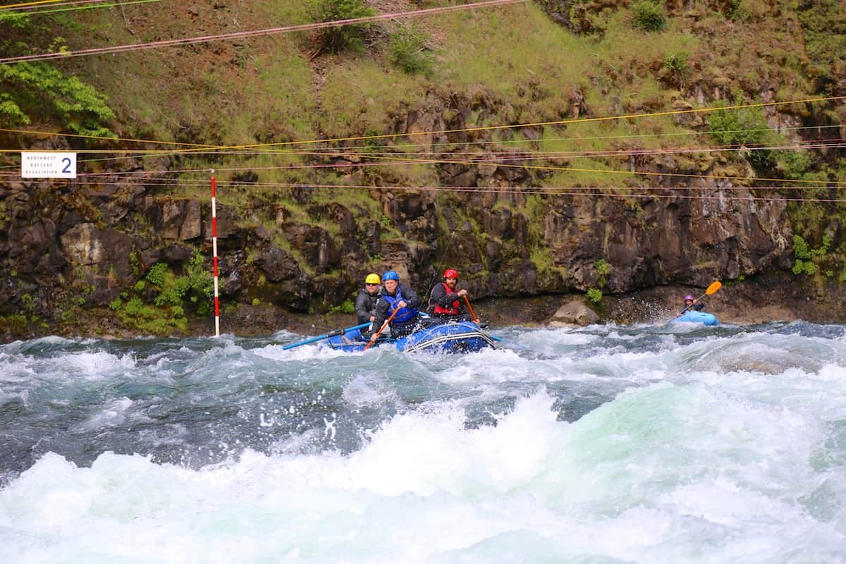 Rafters heading into the hole at Carter Falls