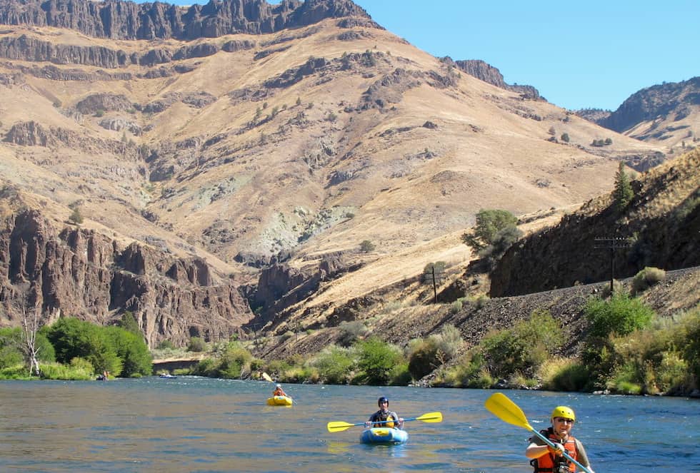Inflatable Kayaking on the Deschutes 
