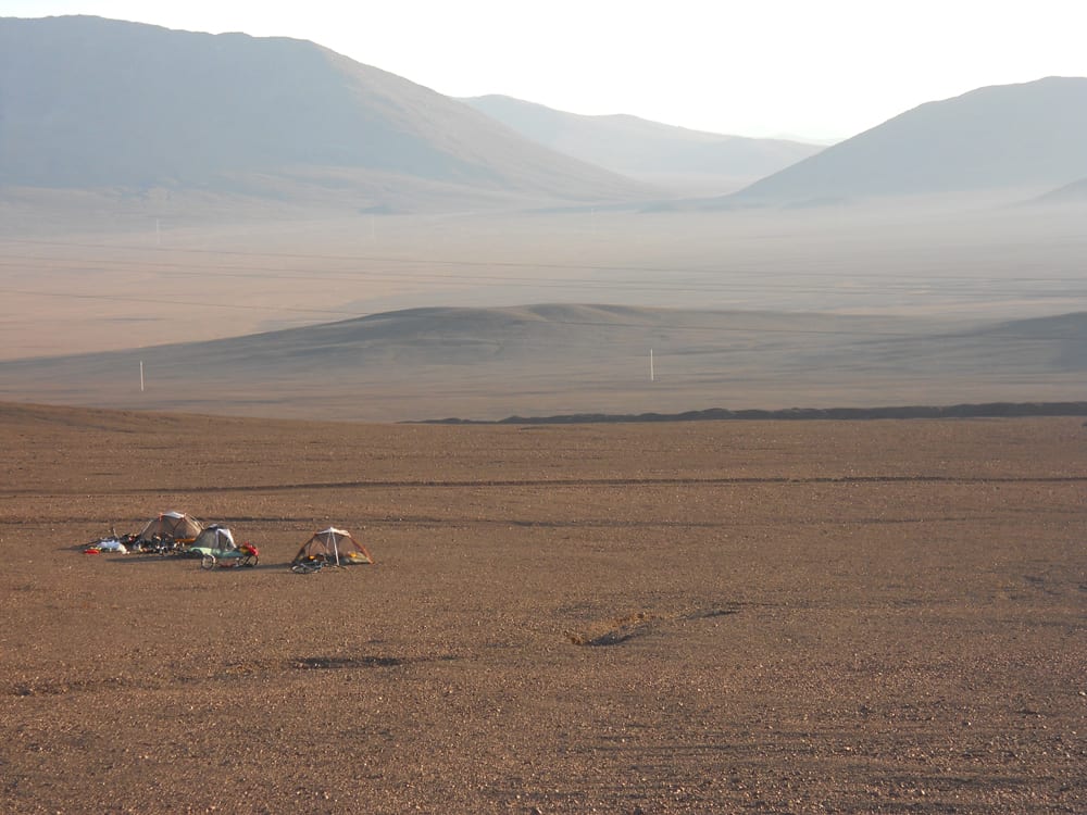 Steve and friends camping in the Atacama Desert