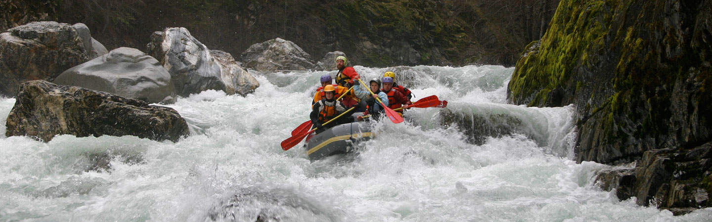 Cascade is the first Class V rapid on the Cal Salmon