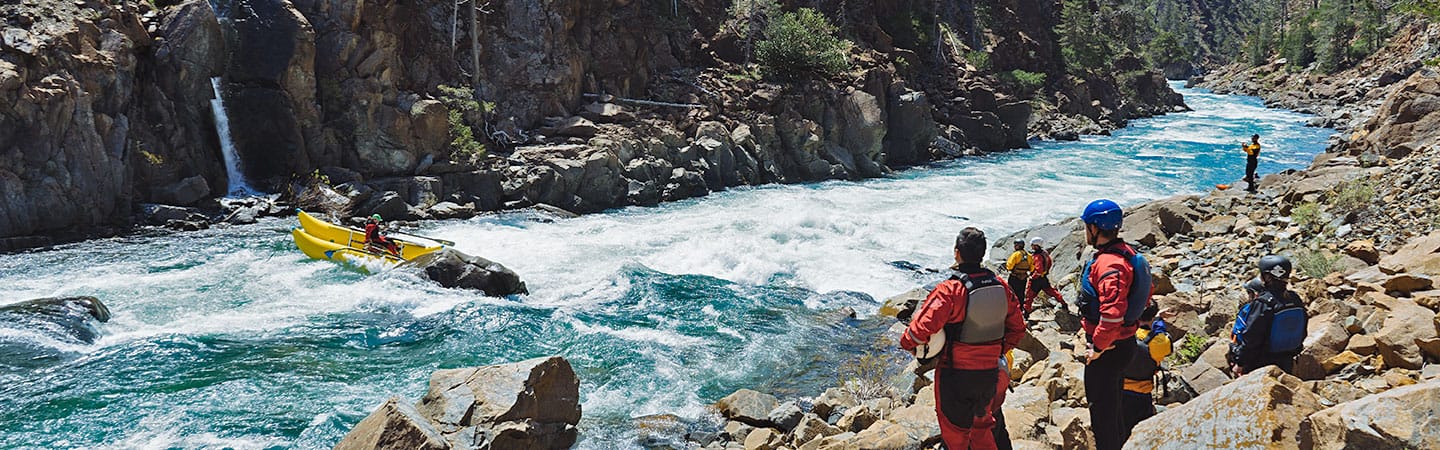 Scouting Scout Rapid on the North Fork of the Smith River