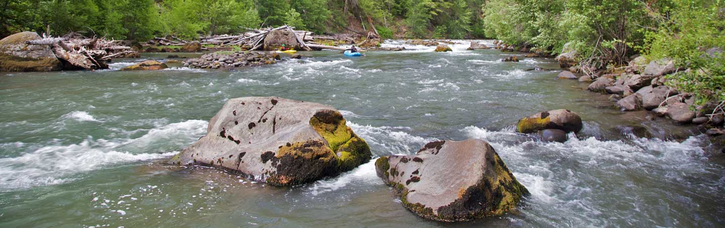Kayaks on the Upper Klickitat River