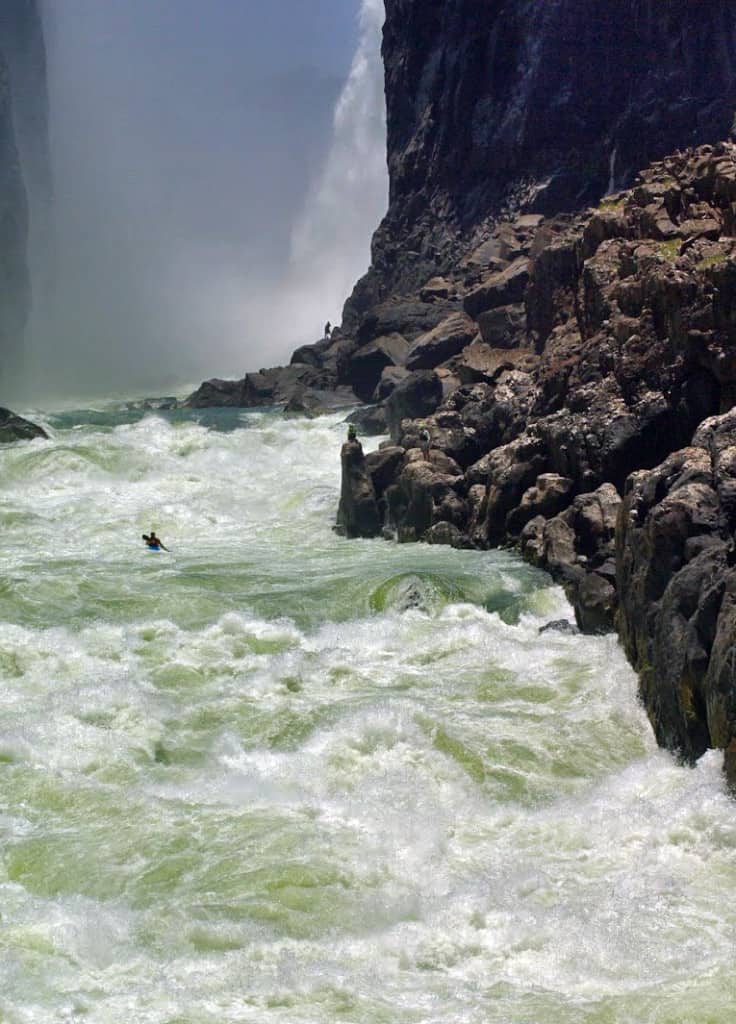 Chris Doyle-Kelly amongst the Minus Rapids on the Zambezi River