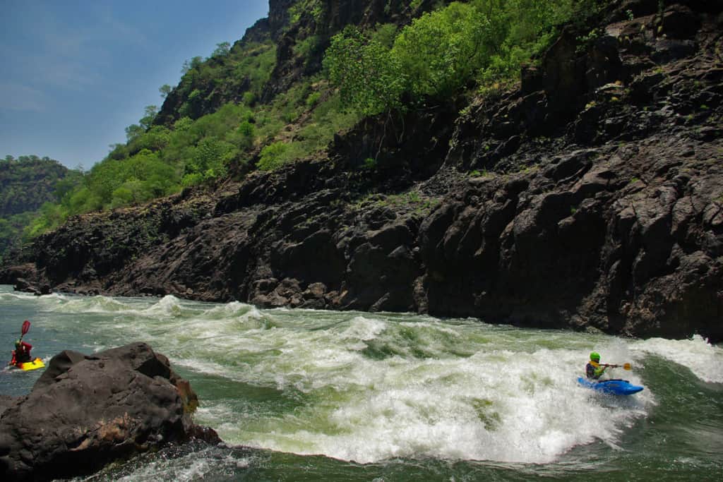 Playboating on the Zambezi River