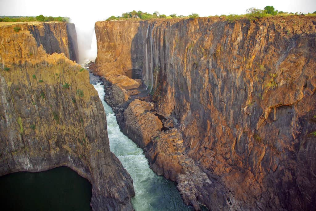 The Minus Rapids and Victoria Falls on the Zambezi River