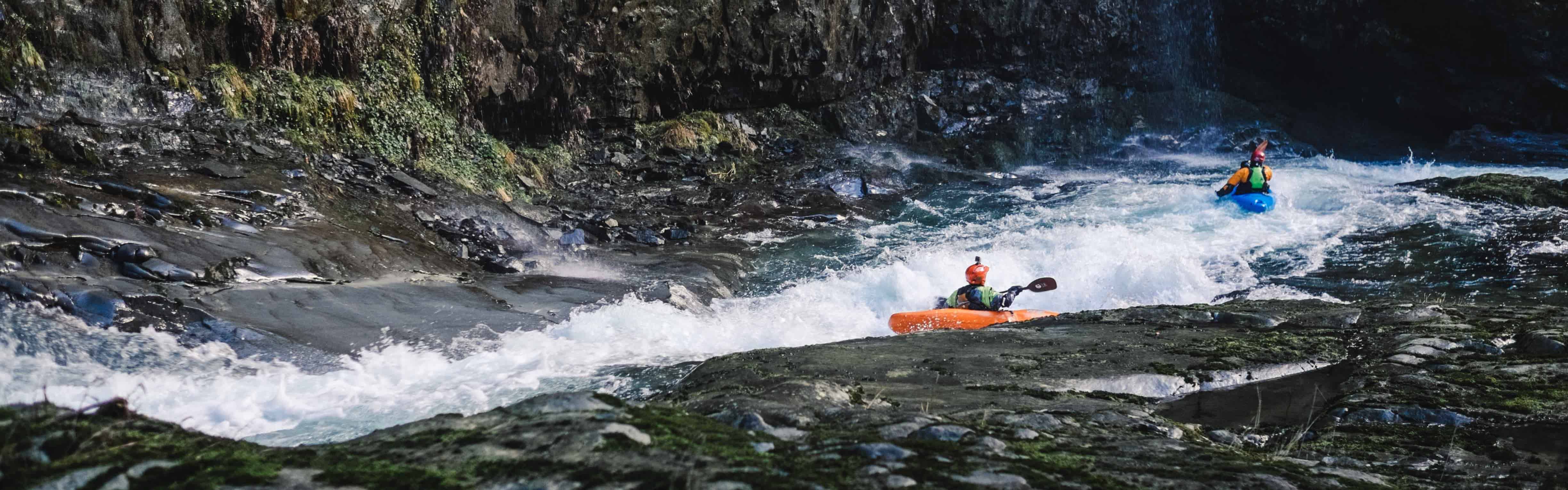 Paddlers enjoying one of the Sitkum’s perfect slides. Photo by Nate Wilson Photography