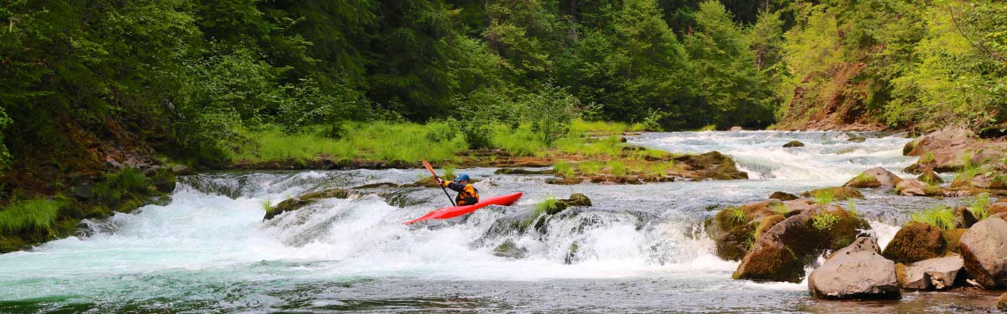 Kayaking Right or Left Rapid on the North Fork of the Rogue River