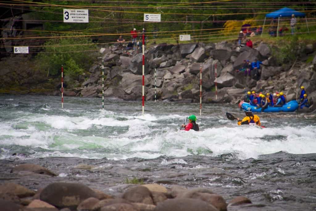 Kayak Slalom at the Upper Clackamas Whitewater Festival