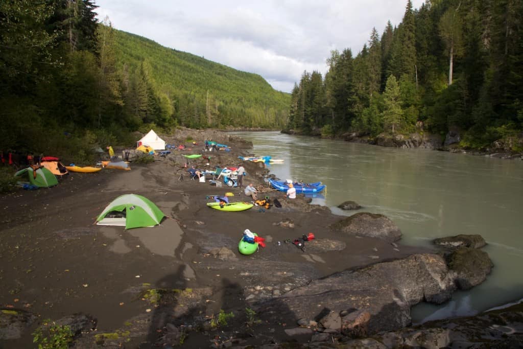 Dougie's Camp on the Bell Irving River