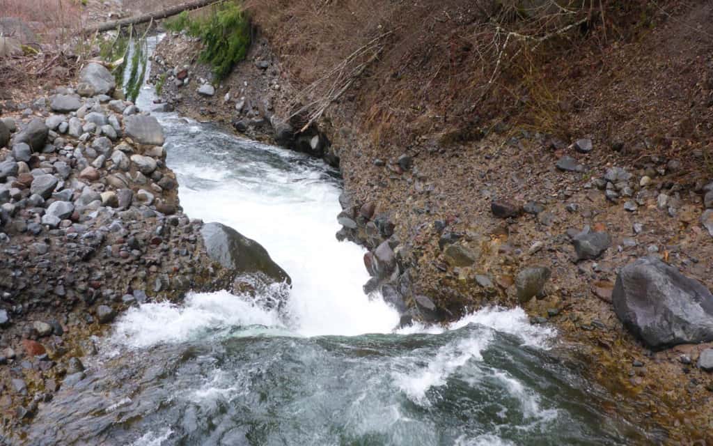 Unrunnable waterfall on the Middle Fork of the Hood River