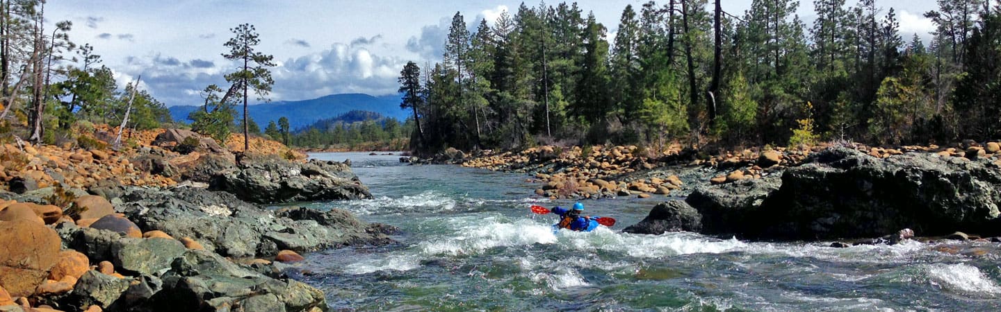 Kayaking on Rough and Ready Creek