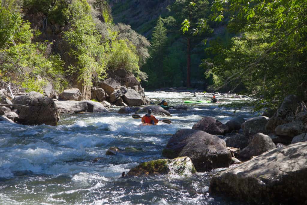 Continuous whitewater on the upper reaches of Panther Creek