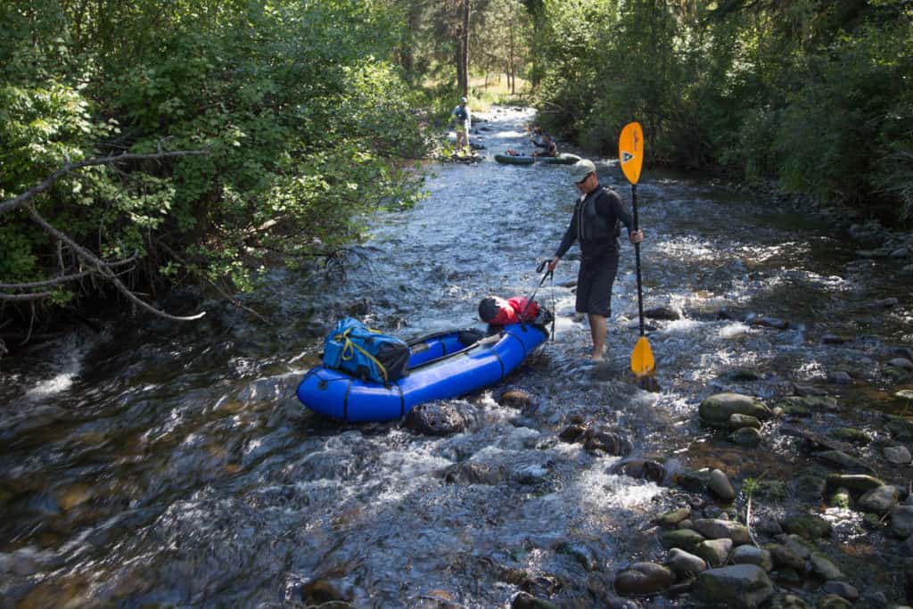 Low water boating on the South Fork Wenaha