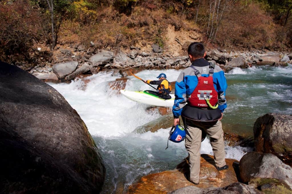 Descent Momo Rapid on the Upper Thimphu Chhu