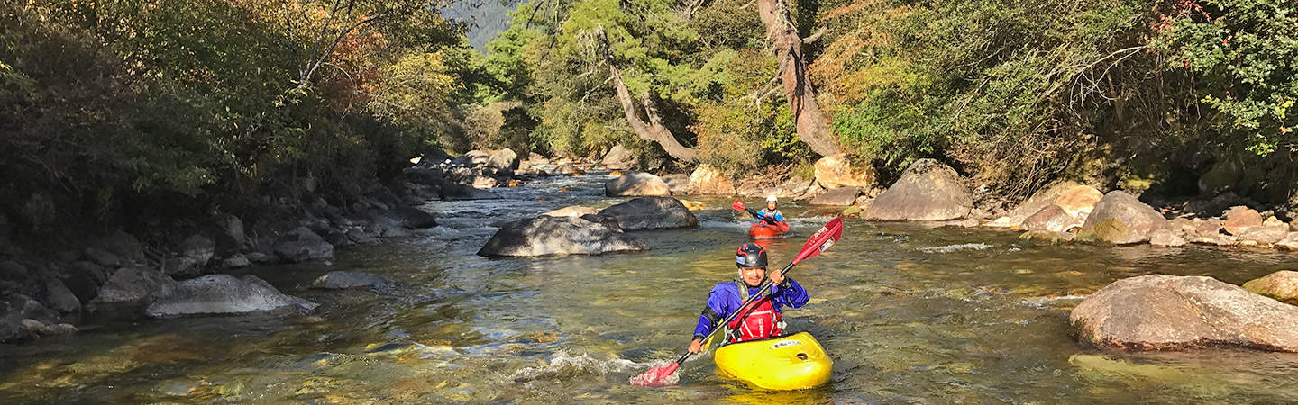 Kayaking on the Druk Chhu in Bhutan