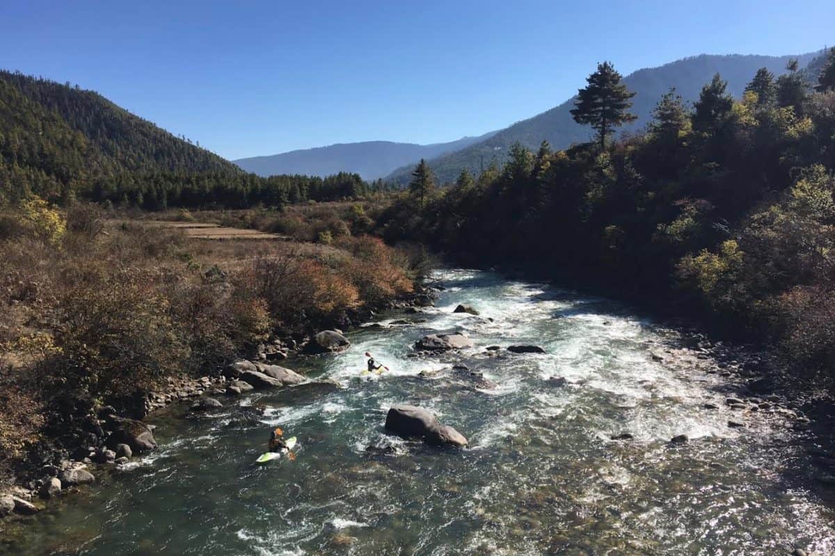 Looking down the Upper Paro Chhu