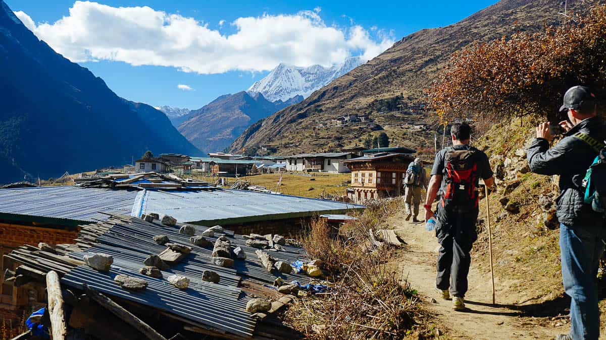 Arriving in Laya, Bhutan on the way to put-in