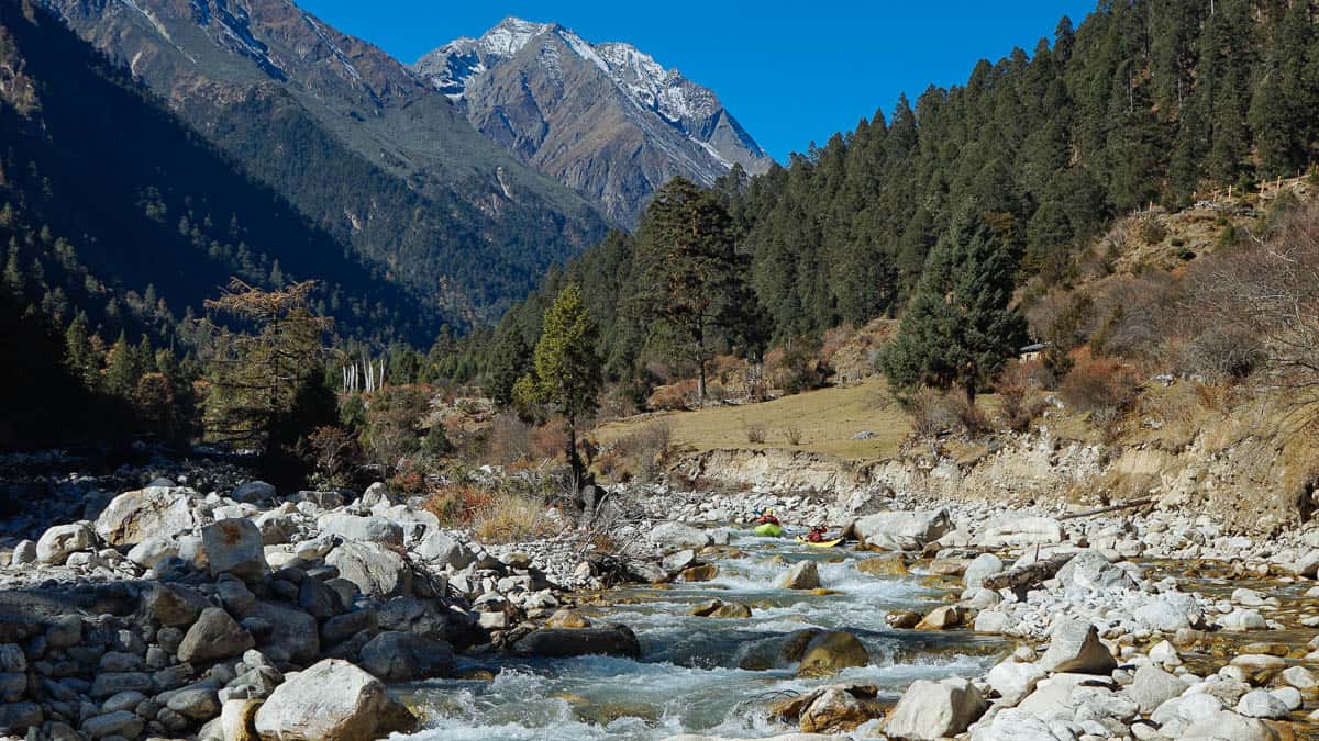 The Mo Chhu Headwaters just downstream of the yak pasture camp