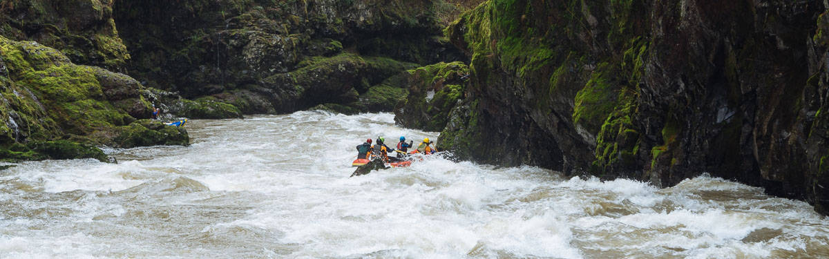Rafting Leap of Faith Rapid on the Lower Tilton River