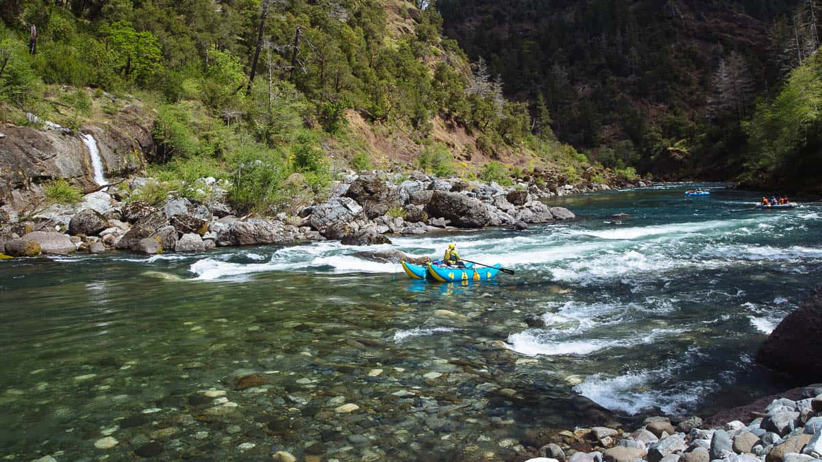 The Illinois River flows through the north end of the Kalmiopsis Wilderness