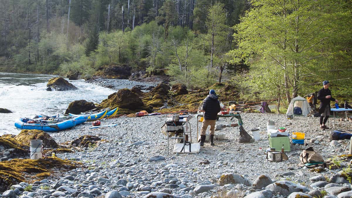 Camping at Klondike Creek on the Illinois River