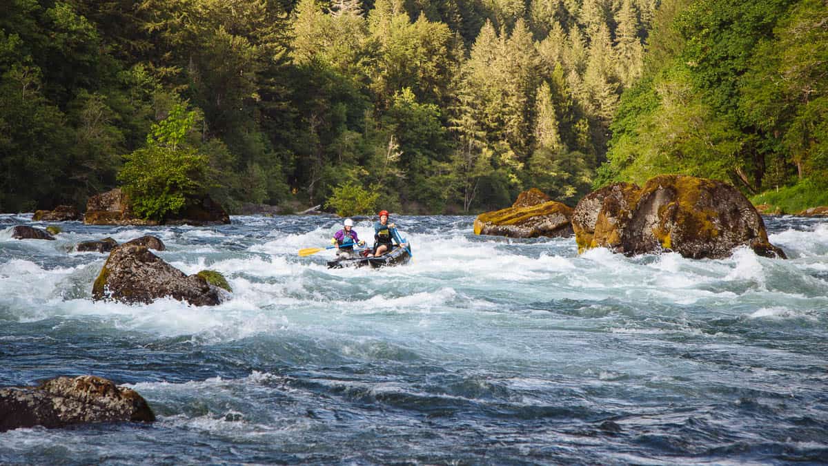 Rafting Marten Rapid on the McKenzie River