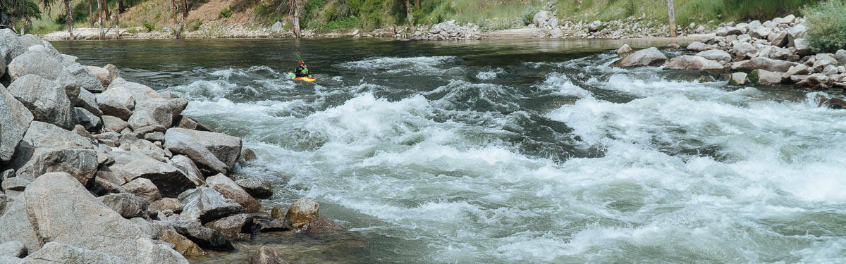 One of the many fun rapids on the Staircase Run on the South Fork of the Payette River