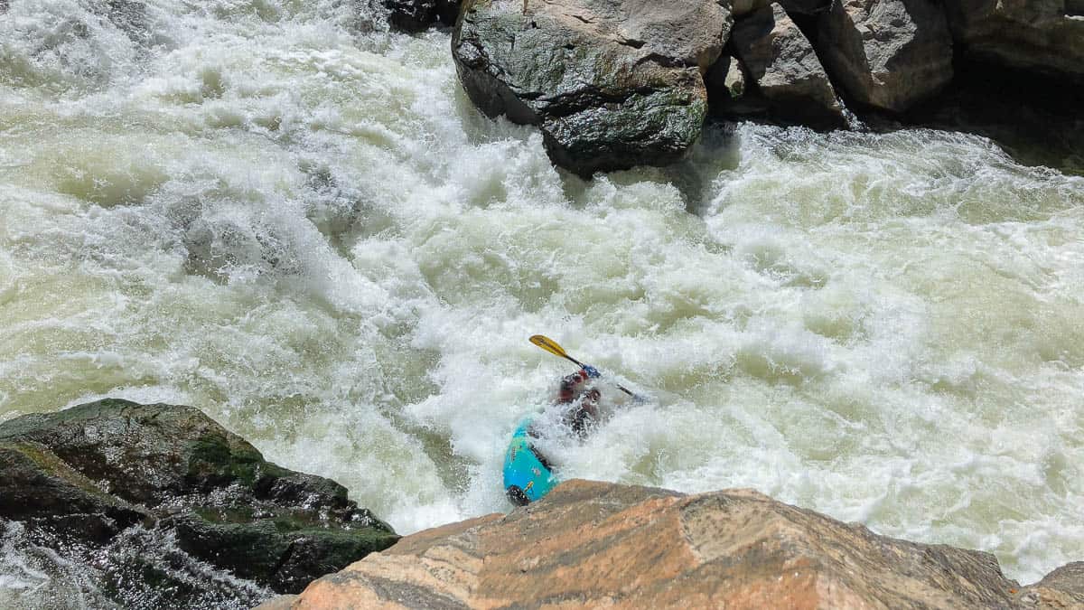 Kayak beat down in Tunnel Falls