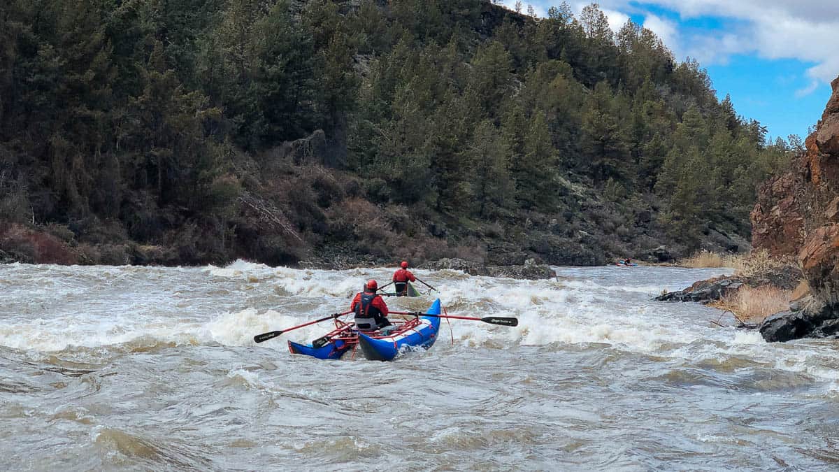 Right side of the Island in Number Two Rapid on the Crooked River