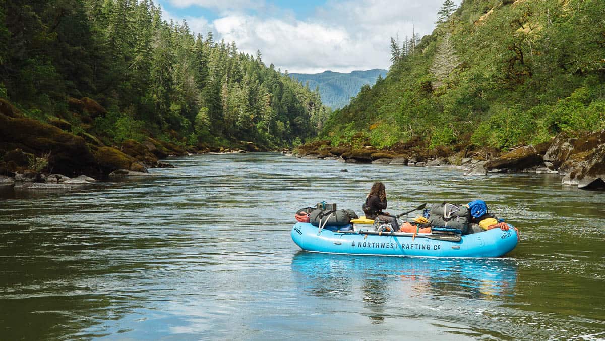 Floating down the Rogue River near Flora Dell Creek