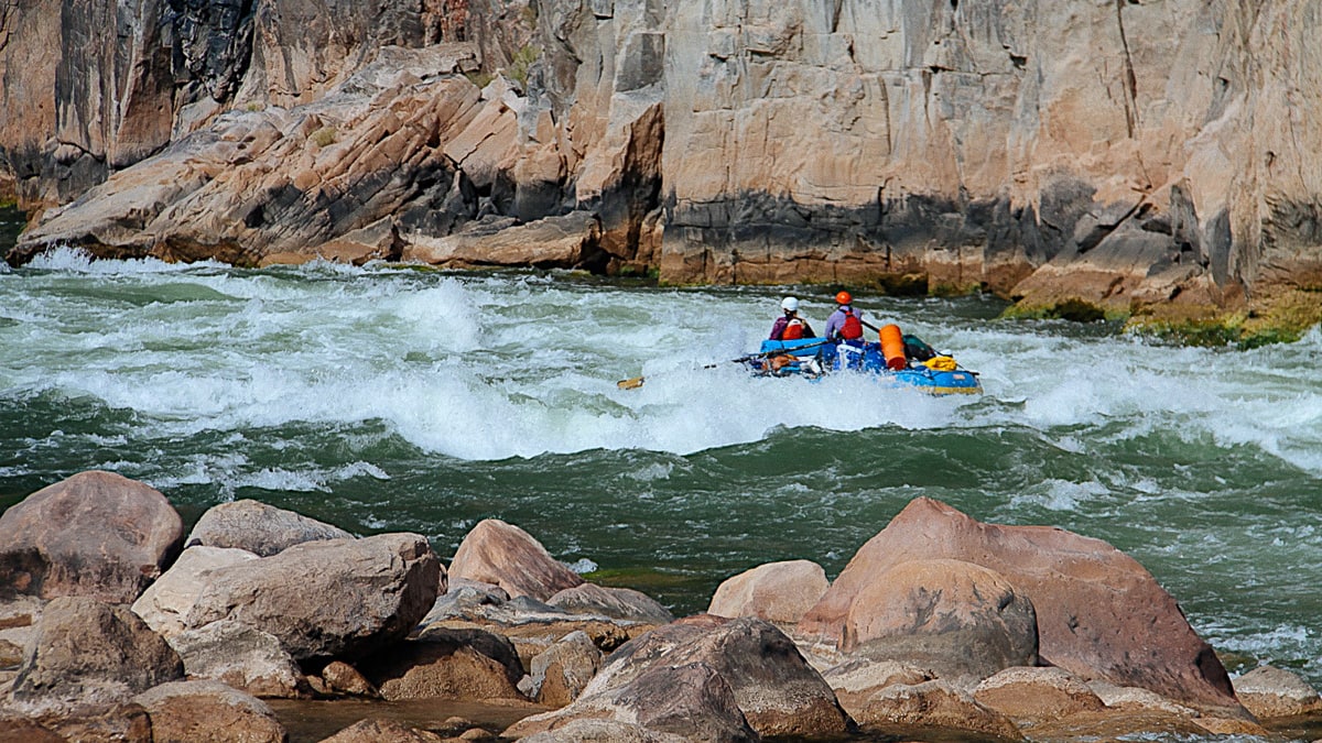 One of the many big rapids in the Grand Canyon