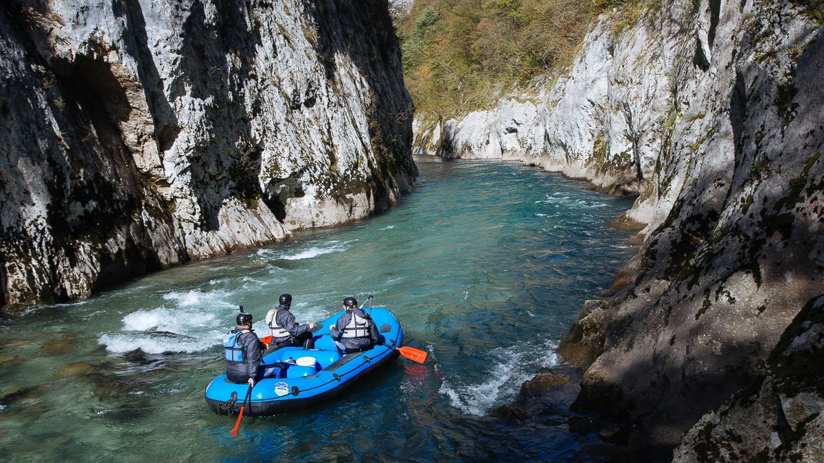 Bosina's Neretva River flows through a deep gorge