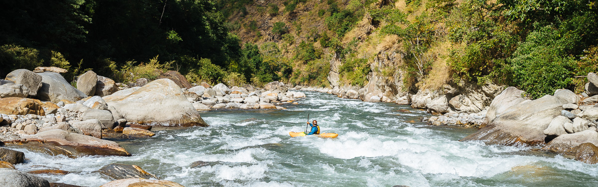 Kayaking on the Gamri Chhu in Bhutan
