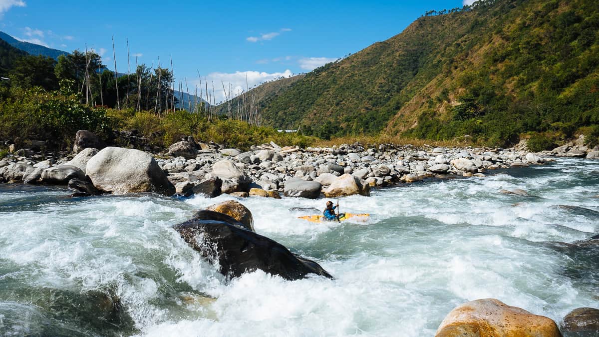 The first rapid just downstream of Rangjung