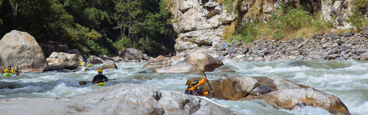 Kayaking Ema Datshi Canyon on the Mangde Chhu in Bhutan