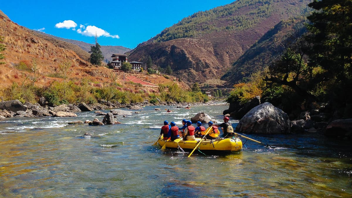 Rafting the Paro Chhu in Bhutan