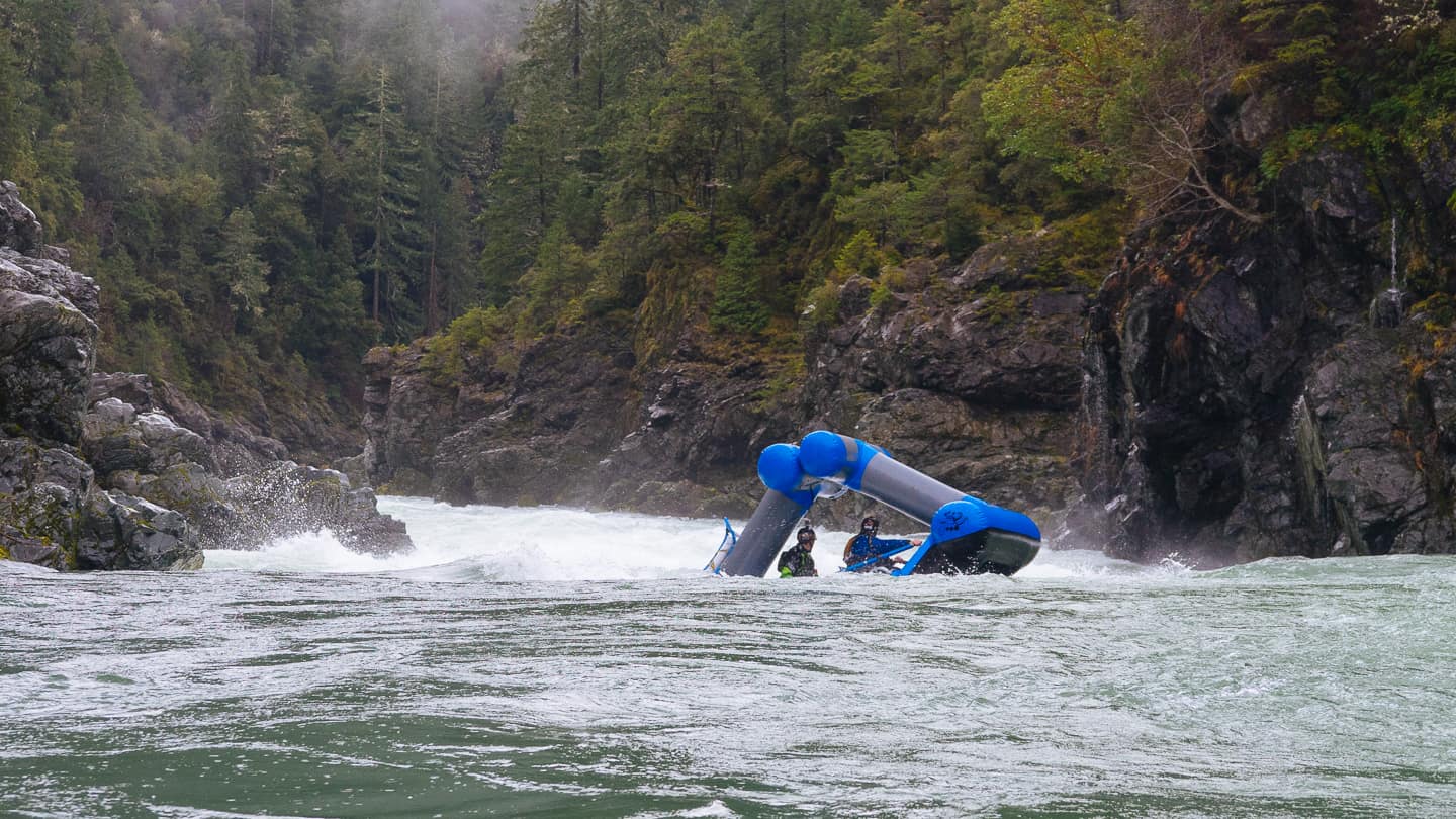 Headed into Oregon Hole in a Creature Craft at super high water