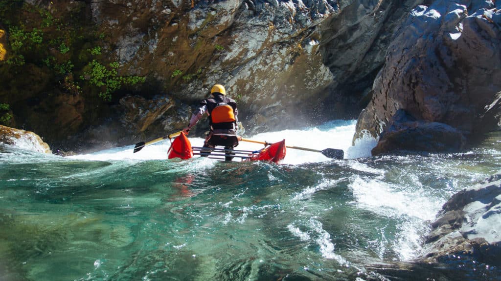 Cataraft on the South Fork of the Smith River Gorge