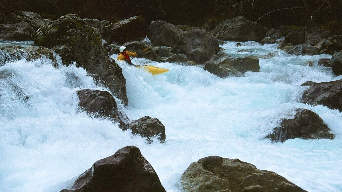Kayaker on the Upper South Fork of the Smith River