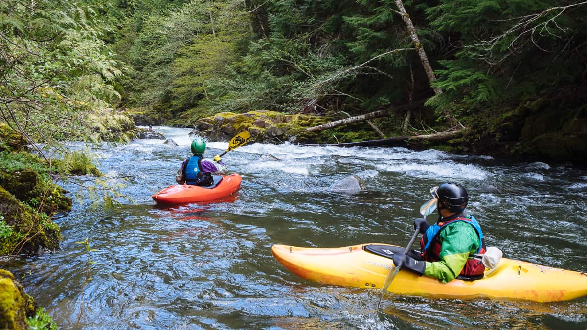 Typical rapid on the Upper West Fork of the Hood River