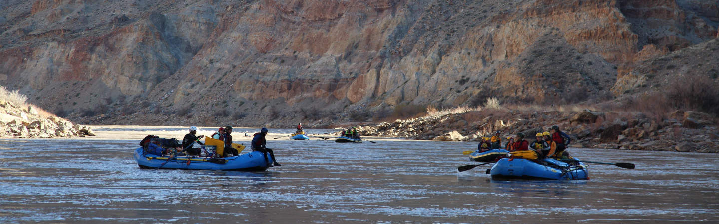 A trip floats through the heart of Cataract Canyon. Photo by Zach Blumenthal.