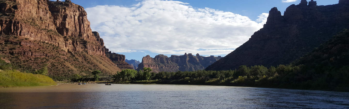 The view downstream on Desolation Canyon is always spectacular. Photo by Conor Bell.