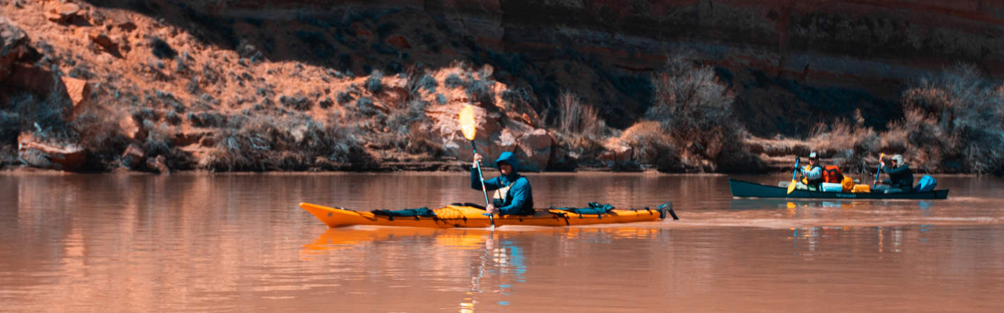 Sea kayaking is a great way to see Labyrinth Canyon. Photo by Tyler Payne.