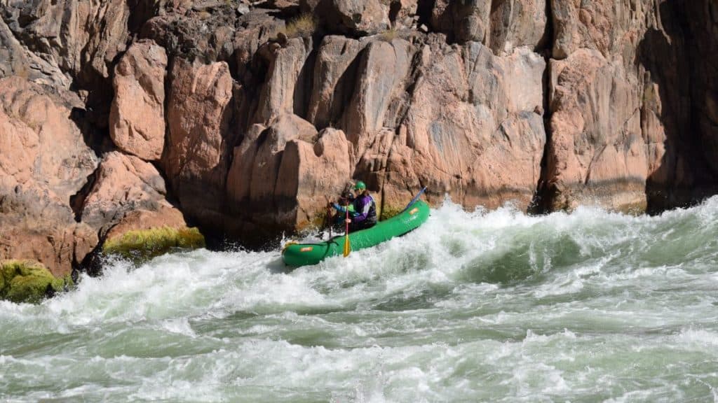 Running Granite Rapid on the Grand Canyon