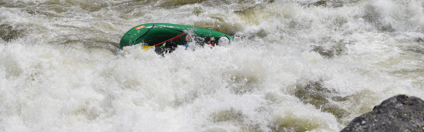 Flipping is not an uncommon event on the Lochsa at high water.