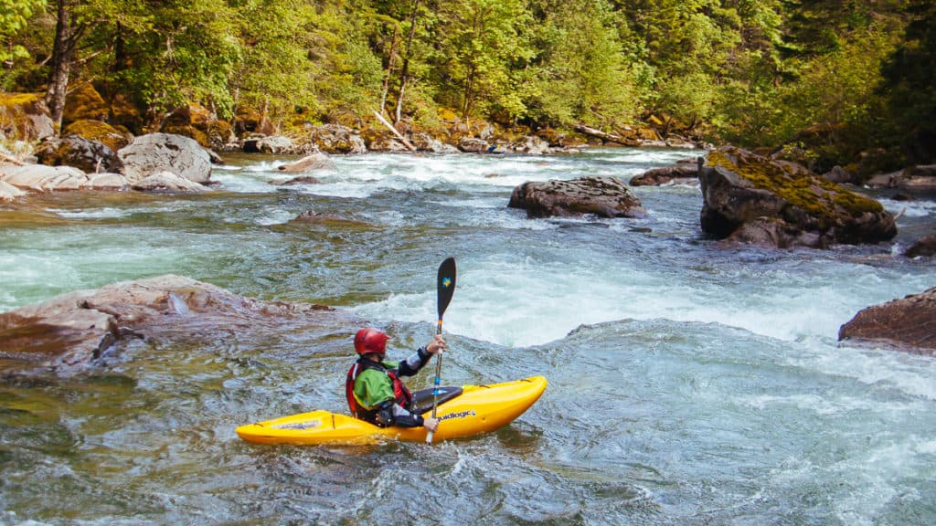 Kayaking on Washington's Wind River